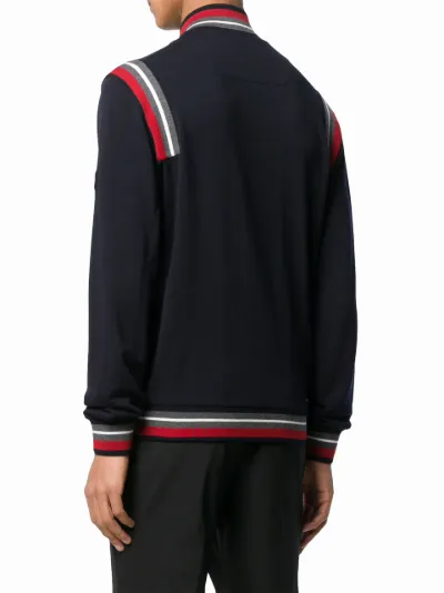 Zegna TECHMERINO™ contrasting stripes zip jumper | Eraldo.com UK