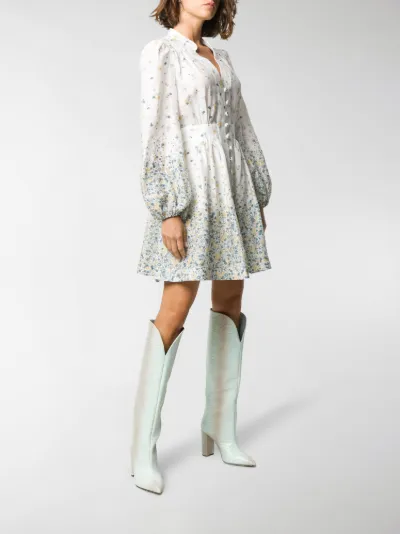 ZIMMERMANN Abito a fiori Carnaby bianco | MODES