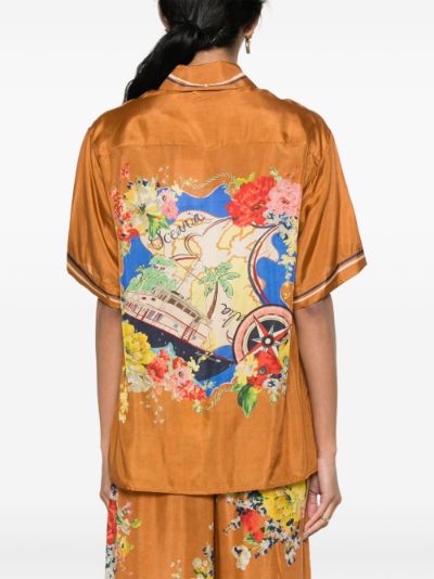 ZIMMERMANN Alight graphic-print silk shirt