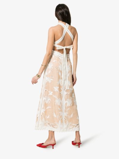 corsage lily midi dress zimmermann