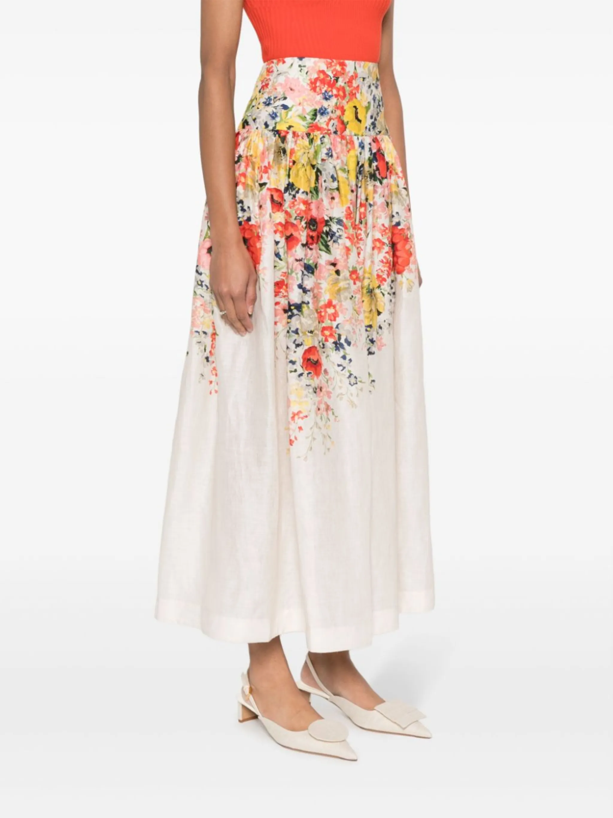ZIMMERMANN floral-print high-waist maxi skirt | Eraldo.com US
