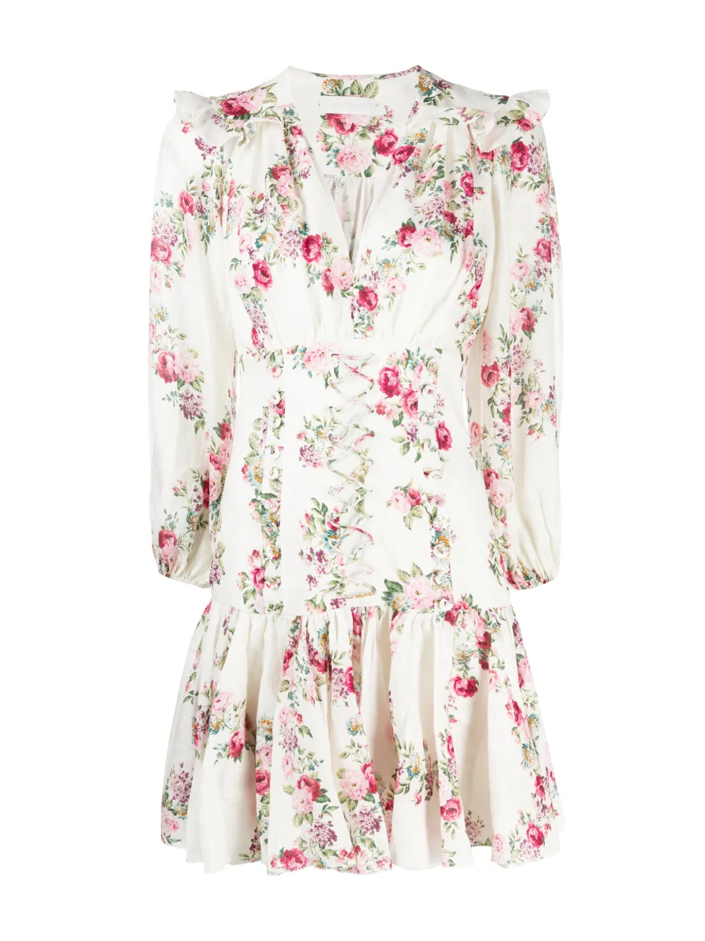 ZIMMERMANN Honour floral print corset mini dress Eraldo FR