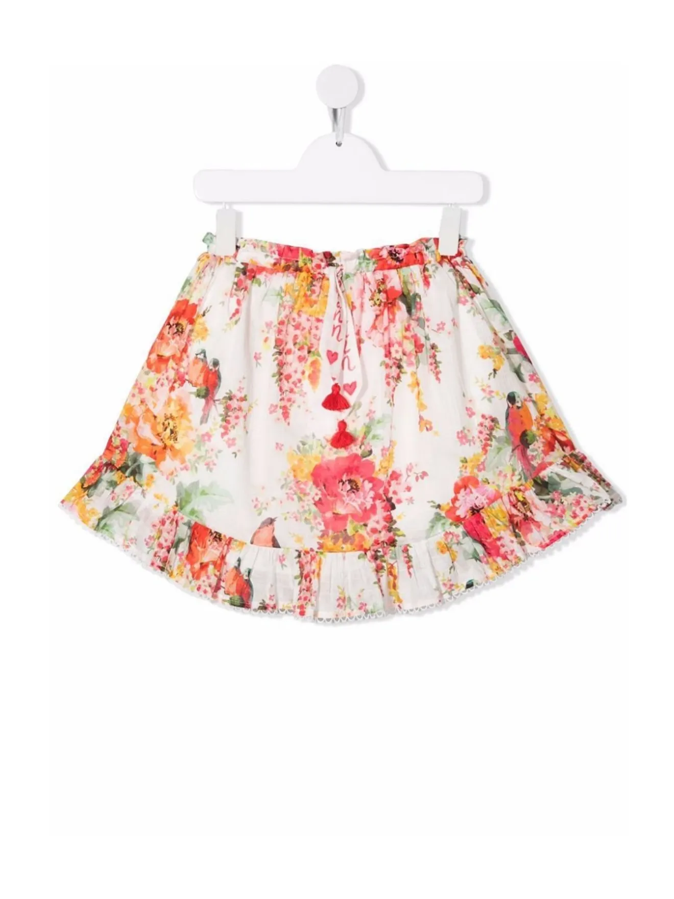 zimmermann white ruffle skirt