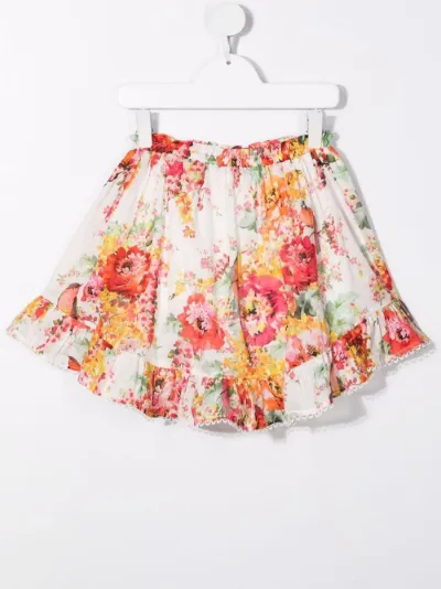 zimmermann white ruffle skirt