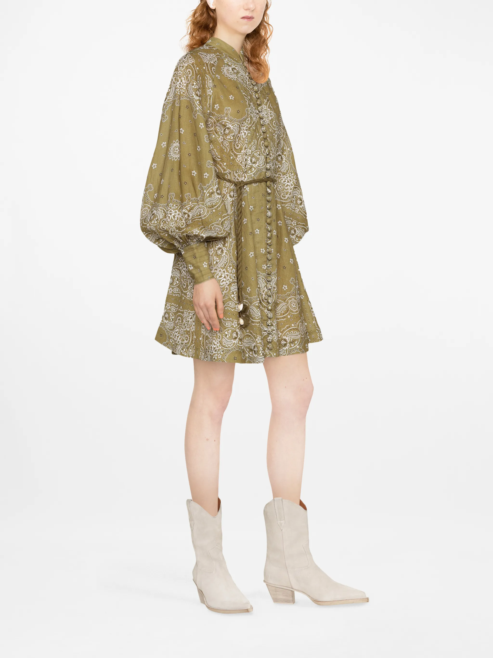 paisley print linen dress ZIMMERMANN