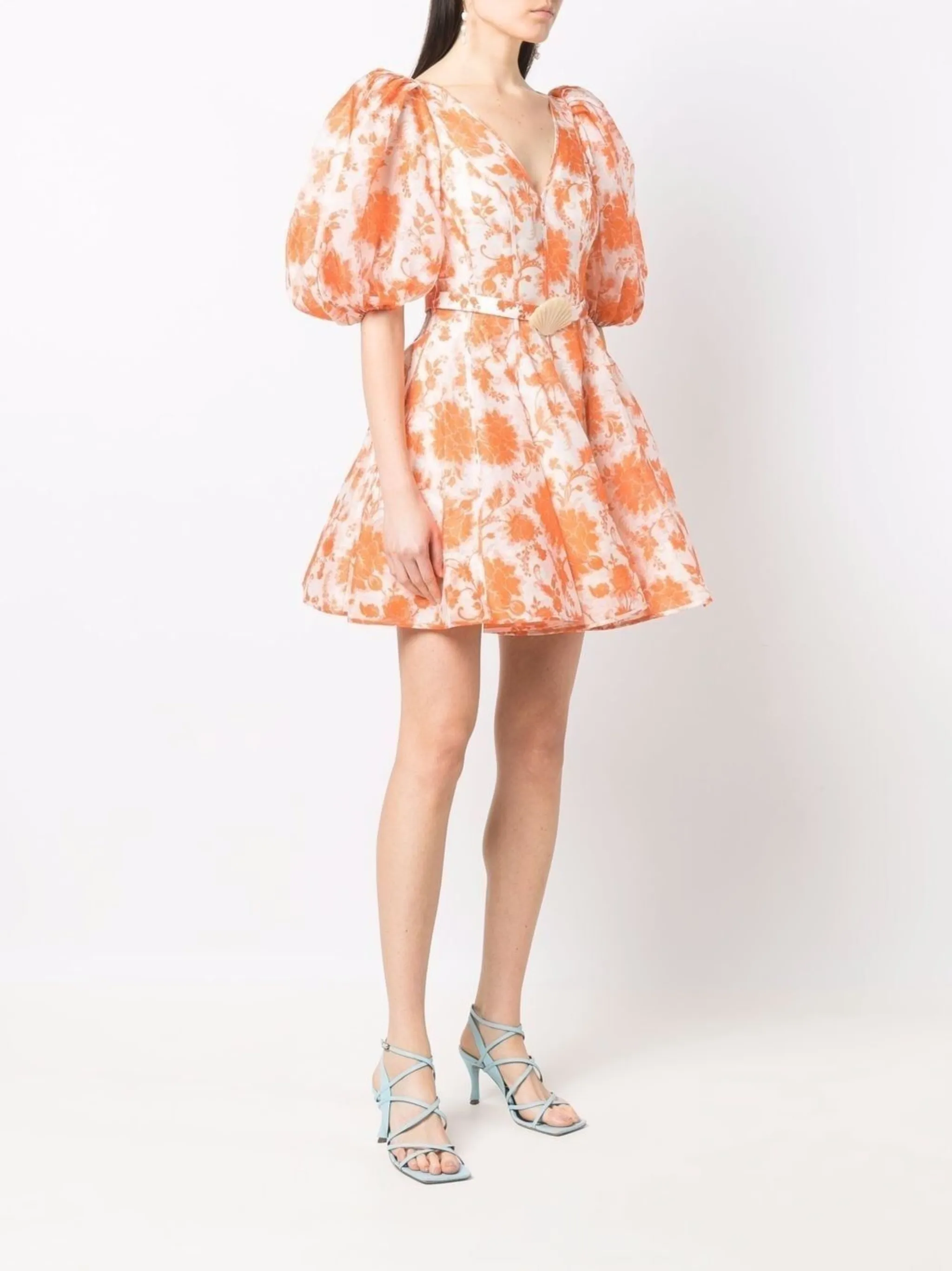 zimmermann postcard puff sleeve mini