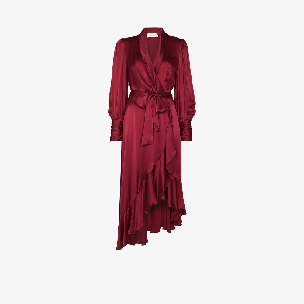 zimmermann silk wrap dress