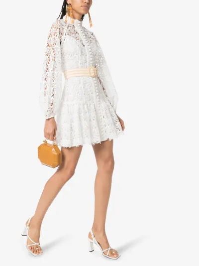 guipure lace mini dress