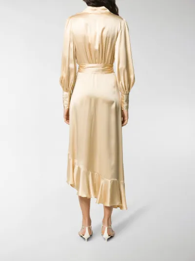wrap style midi dress